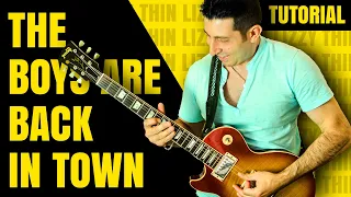 "THE BOYS ARE BACK IN TOWN" By Thin Lizzy - Guitar Tutorial With Tabs