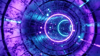 Seamless Loop Motion Graphic of Flying Into Circle Sci Fi Tunnel  Background Abstract | Ultra HD 4K