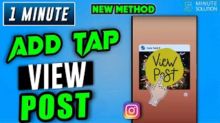 How to add tap to view post in instagram story 2024