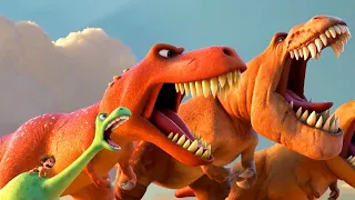 A small DINOSAUR joins a group of T-REX to PROTECT a HUMAN BABY - RECAP