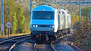 Rail Adventure HST power cars passing Wolverton Station with tones! 19/01/23