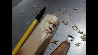 Ли - Цо и липовый брусок. Резьба по дереву - Wood carving.