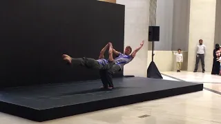 German Acrobats perform to German Electronica