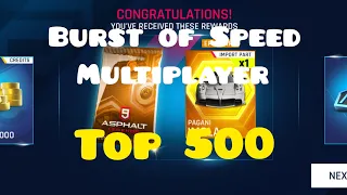 Asphalt 9 - Claiming Burst of Speed Black Friday Multiplayer Rewards - Top 500