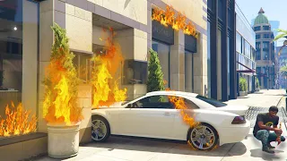 BURNING DOWN STORES WHILE PEOPLE SHOP! | GTA 5 THUG LIFE #496