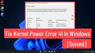 How To Fix Kernel Power Error 41 In Windows [Solved]