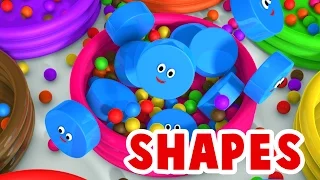 Learn Shapes for Children Baby Toddlers Kindergarten Kids 3D Colors Ball Pit Show