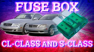 Mercedes Benz CL Class and S Class (1999-2006) fuse box diagrams