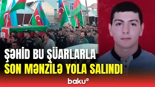 Şəhid Seymur Əzizəliyevin dəfnində izdiham: İmişli şəhidi ilə belə vidalaşdı