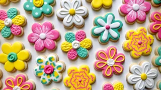 These Flower Cookies are Bright, Fun & Funky!