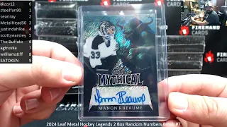 5/19/2024 2024 Leaf Metal Hockey Legends 2 Box Random Numbers Break #7