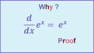 The derivative of a very famous exponential function -  Proof