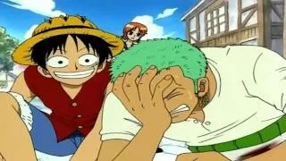Luffy wakes Zoro up