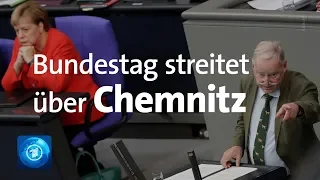 Schlagabtausch im Bundestag über Chemnitz und Flüchtlinge