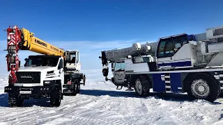 АВТОКРАНЫ В ЗАПОЛЯРЬЕ. LIEBHERR LTM 1040 И ИВАНОВЕЦ. КРАТКИЙ ОБЗОР, РЕМОНТ И ВЛОГ МАШИНИСТА КРАНА