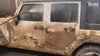 Boll Çamurlu OFF Road 4x4 JEEP YIKADIK 😱 Washing JEEP in a MUD😱 Detailing Deep Clean!