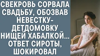 Свекровь сорвала свадьбу, обозвав невестку-детдомовку «нищей хабалкой»… Ответ сироты шокировал…