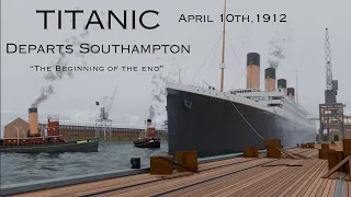 TITANIC DEPARTS SOUTHAMPTON - April 10th 1912 - Blender Animation - 112 Years Later