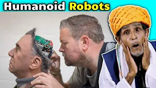 Villagers React To Amazing Humanoid Robots ! Tribal People React To Humanoid Robots