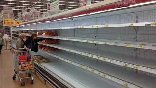 Russian supermarket after sanctions. Have Western companies really left Russia? May 2022.