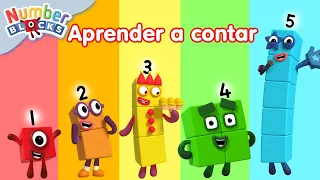 Aprenda a contar até 5 - Episódios Completos | Aprenda a contar - 123 | Numberblocks em Português