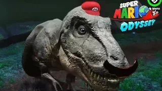 Super Mario Odyssey: Dramatic T-Rex Encounter (Gameplay)