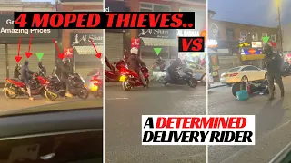 4 MOPED THIEVES try to BIKEJACK the DON of Delivery Riders