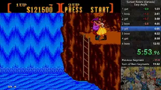 Sunset Riders. (Sega Genesis) Any% Easy. 11:41