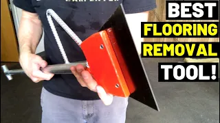 This Is The BEST TOOL For Glued-Down Flooring! (Carpet Removal/Floor Adhesive Removal)