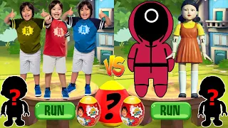 Tag with Ryan vs Squid Game Run Red Light Green Light Honeycomb Candy - All Characters Unlocked