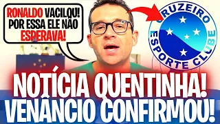 BOMBA EXPLODIU HOJE! INACREDITÁVEL! RONALDO TOMOU MAIOR CHÁPEU DA HISTÓRIA! | NOTICIAS DO CRUZEIRO