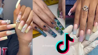 Acrylic Nails With Gel polish | TIKTOK COMPILATION