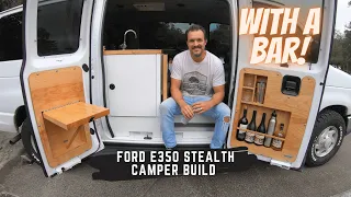 Ford E350 Econoline van stealth camper conversion....with a bar!!!!