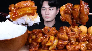 ENG SUB) ASMR SPICY FRIED CHICKEN & SPICY TTEOKBOKKI & KIMCHI EATING SOUNDS MUKBANG 먹방ASMR MUKBANG