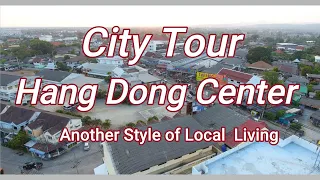 Walking tour Hang Dong City Center , Chiangmai , Thailand,  4K HD