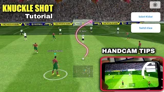 Knuckle Shot In 2 Min || eFootball Pes 2023 Mobile || Handcam Tips For Knuckle Shot Free Kick