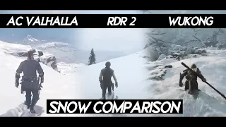 Black Myth: Wukong "SNOW COMPARISON" VS RDR 2 VS AC Valhalla | Which game looks better ?