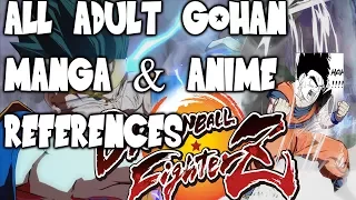 ALL Adult Gohan Manga & Anime References Dragon Ball FighterZ