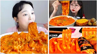 [ASMR] *Spicy Rose Creamy Tteokbokki Compilations Part2* [Mukbang] Satisfying