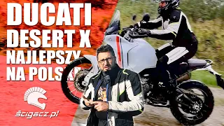 Ducati Desert X. Najlepszy motocykl na polskie warunki. Szosa teren prywatny. Droga jest przez rzekę