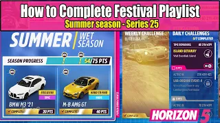 Forza Horizon 5 How to Complete Festival Playlist Summer Season Series 25 Horizon Creatives