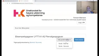 Video 1040 Lytteprøve A1-A2 nivå flervalgsoppgaver