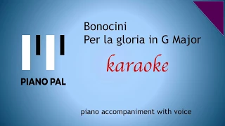 Per la Gloria (G major) Bononcini KARAOKE/ACCOMPANIMENT with voice