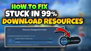 How To Fix STUCK RESOURCES AT 99% in Mobile Legends | Fix Stop Resources | WORKING IN ANY PATCH!