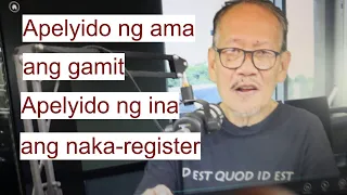 Apelyido ng ama ang gamit pero apelyido ng ina ang nasa birth certificate