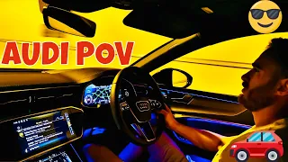 Audi A7 | Night Drive POV | Ambient Lightning London 2020 #audi