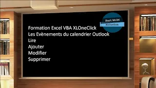 Formation Excel VBA Lire; Ajouter; Mettre à jour; Supprimer des évènements dans Outlook