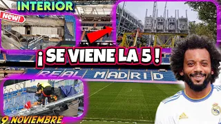 🏗️ CON LLUVIA, ¡ PERO NO SE PARA ! 🌧️ AVANCES en el INTERIOR 🌿 Obras Santiago Bernabéu 09/11/2022 🚧