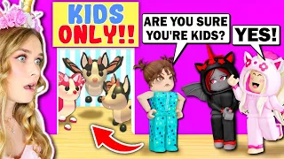 We Found A *SECRET* KIDS ONLY PLACE And WENT UNDERCOVER In Adopt Me! (Roblox)