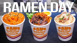 THREE INSANELY DELICIOUS RAMEN RECIPES THAT WILL BLOW YOUR MIND! 🤯 | SAM THE COOKING GUY